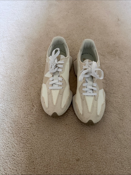 New Balance Shoes - New Balance Beige and White Women's Sneakers
